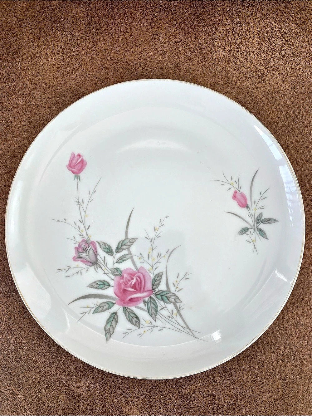 Royal Doulton Floral Dinner Plate in White & Pink 8